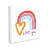 Stupell Industries Love You Rainbow Hearts Children's Blue Word Design view 1