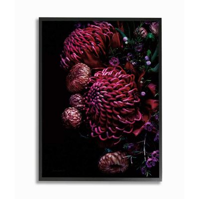 Stupell Industries Detailed Bouquet Tropical Flowers Red Pink Photograph