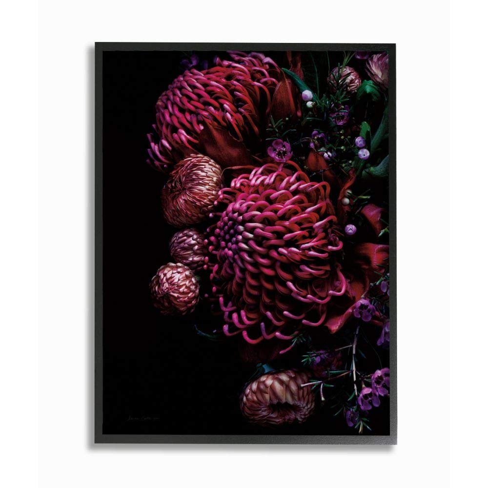 Stupell Industries Detailed Bouquet Tropical Flowers Red Pink Photograph