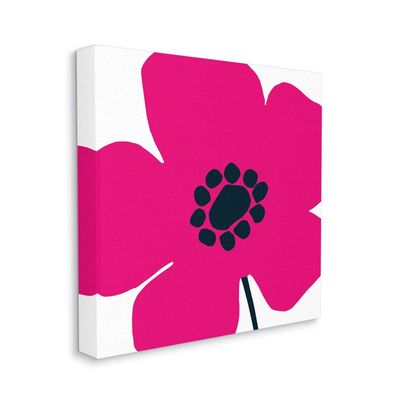 Stupell Industries Cute Girly Flower Pop Pink Children's Floral, Designed by Wild Apple Portfolio Wall Art, 30 x 30, Canvas