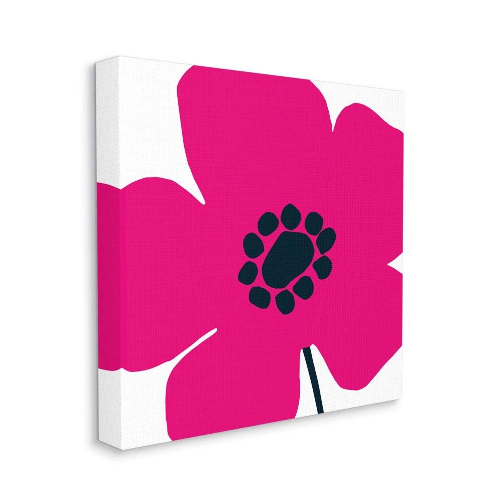 Stupell Industries Cute Girly Flower Pop Pink Children's Floral, Designed by Wild Apple Portfolio Wall Art, 30 x 30, Canvas