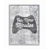 Stupell Industries Ten More Minutes Video Controller Gaming White Words, Designed by Daphne Polselli Wall Art, 16 x 20, Grey Framed view 1