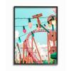 Stupell Industries Abstract Amusement Park Toy Ride Pink Blue Collage, Designed by Ziwei Li Wall Art, 11 x 14, Black Framed view 1