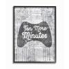 Stupell Industries Ten More Minutes Video Controller Gaming Grey White Words, Designed by Daphne Polselli Wall Art, 11 x 14, Black Framed view 1