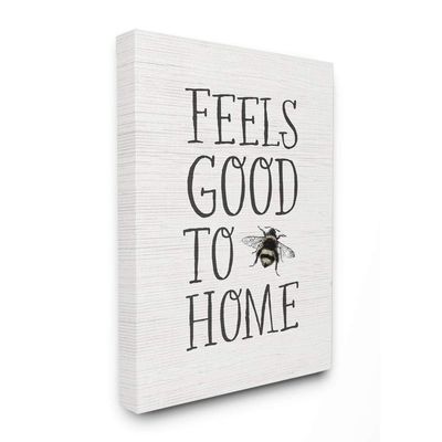 Stupell Industries Bee Pun Feels Good to Be Home Insect Quote