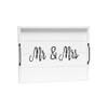 Elegant Designs HG2000-WMM Decorative Wood Serving Tray w/Handles, 15.50" x 12", Mr. & Mrs. view 1