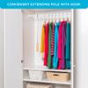 Closet Reacher Pole with Hook and Wooden Handle, Heavy Duty - Adjustable 2.75-5 Feet, Chrome Plated Steel Clothing Hanger Shepherds Hook to Easily Reach Clothes etc - Perfect for College Dorm view 3