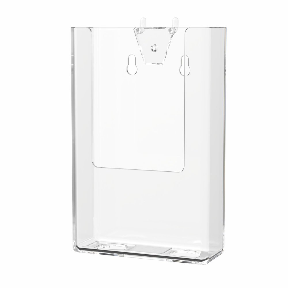 Marketing Holders 12 Pack Pegboard 4" Trifold Brochure Holder Rack Card Pocket Literature Printed Material Menu Peg Board Mount Pamphlet Display