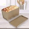1PC Loaf Pan with Cover, Loaf Pan,Loaf Pan with Lid Non-Stick Bakeware Bread Toast Mold Aluminum Alloy Corrugated,Non-Stick Loaf Pan view 2
