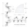 Alsonerbay Floating Corner Wood Shelves, 4 Tier Wall Mounted Rustic Storage Shelf, Cat Shaped Shelving for Wall, Solid Wooden Decor for Living Room, Bedroom, Kitchen, Bathroom, Office White view 3