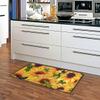 Anti Fatigue Kitchen Floor Mat, Non Slip Absorbent Comfort Standing Mat Soft Runner Rug for Hallway Entryway Bathroom Living Room Bedroom 39 x 20 in (Sunflower Butterflies) view 3