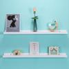 AZSKY 48 Inch Picture Ledge Shelf Floating Shelves Wall Mounted Set of 2 White view 2