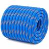 YUZENET Braided Polyester Arborist Rope (3/8 inch X 100 feet) High Strength Bull Rope for Tree Work Truck Securing Camping Swing, Blue view 1
