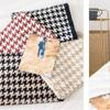 100% Cotton Knitted Houndstooth Blanket Throw Summer Coverlet Blanket Bed Couch Sofa Decorative Throw 79x90inch view 4