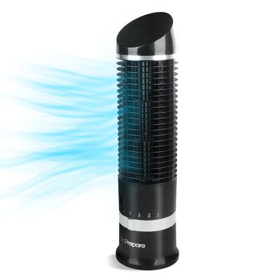 DR.PREPARE Oscillating Tower Fan, Desk Table Fan with 3 Speeds, Quiet Cooling, 60 Oscillation, 16 Inch Personal Small Bladeless for Bedroom Home Office Desktop