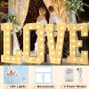 Pooqla 4 FT Marquee Light Up Letters, Giant LED Sign Cool White and Warm White Marquee Letter 4 Feet Tall, Big Mosaic Letter Y for Balloons Birthday Party Anniversary Wedding Decorations view 3
