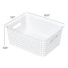 Callyne 6-Pack Woven Plastic Storage Baskets, White Pantry Plastic Baskets view 2