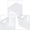 Callyne 6-Pack Woven Plastic Storage Baskets, White Pantry Plastic Baskets view 3