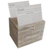 Dekali Designs Rustic Recipe Box and Cards and Dividers (4x6 Inches) - Comes with 50 Recipe Cards and 12 Beautiful Dividers - Wood Recipe Holder With Dual Slots view 1