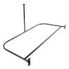 Rustproof Aluminum D-Shape Shower Rod with Ceiling Support, Oil Rubbled Bronze - 60 in. view 2