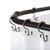 Rustproof Aluminum D-Shape Shower Rod with Ceiling Support, Oil Rubbled Bronze - 60 in. view 3