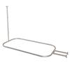 Utopia Alley Rustproof Wall Mounted Aluminum Hoop Shower Rod | Ceiling Support for Clawfoot Tub, 54 Inch Extra Large Size by 26 Inch, Stylish & Comfortable Bathroom Decor, Satin Nickel(64"L x 26"W) view 1
