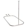 Utopia Alley Rustproof Wall Mounted Aluminum Hoop Shower Rod | Ceiling Support for Clawfoot Tub, 54 Inch Extra Large Size by 26 Inch, Stylish & Comfortable Bathroom Decor, Satin Nickel(64"L x 26"W) view 2