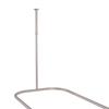 Utopia Alley Rustproof Wall Mounted Aluminum Hoop Shower Rod | Ceiling Support for Clawfoot Tub, 54 Inch Extra Large Size by 26 Inch, Stylish & Comfortable Bathroom Decor, Satin Nickel(64"L x 26"W) view 3