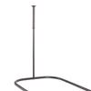 Utopia Alley Rustproof Wall Mounted Aluminum Hoop Shower Rod | Ceiling Support for Clawfoot Tub, 54 Inch Extra Large Size by 26 Inch, Stylish & Comfortable Bathroom Decor, Bronze (64"L x 26"W) view 3
