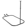 Utopia Alley Rustproof Wall Mounted Aluminum Hoop Shower Rod | Ceiling Support for Clawfoot Tub, 54 Inch Extra Large Size by 26 Inch, Stylish & Comfortable Bathroom Decor, Black Finish (64"L x 26"W) view 2