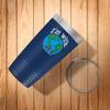 BeeTeeStore Meaningful Earth Day Cup - I'm with Her - 20oz Blue Tea, Coffee Tumbler view 2