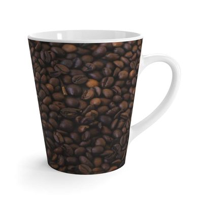Close Up Coffee Beans Latte mug