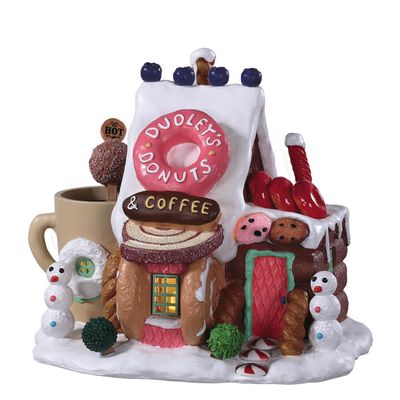 Lemax Village Collection Dudley's Donut Shop, B/O #95529