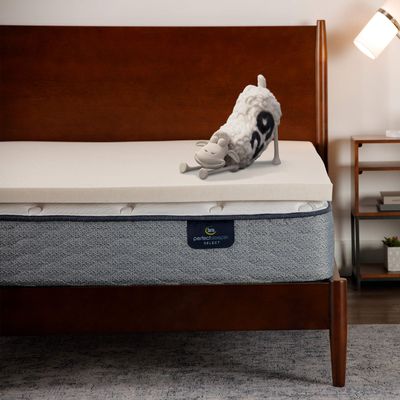 Serta CopperGel Cooling, Pressure-Relieving Memory Foam Mattress Topper, 2 Inch, California King