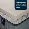 Serta CopperGel Cooling, Pressure-Relieving Memory Foam Mattress Topper, 2 Inch, California King view 4