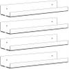 4 Pack Clear Acrylic Shelves for Wall with Adhesive,15 Inch No Drill Floating Shelves for Bathroom,Bedroom,Renter Friendly,Kids Room Bookshelf,Wall Display Shelf for Lego,Funko Pop,Figurine,Perfume view 1