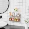 4 Pack Clear Acrylic Shelves for Wall with Adhesive,15 Inch No Drill Floating Shelves for Bathroom,Bedroom,Renter Friendly,Kids Room Bookshelf,Wall Display Shelf for Lego,Funko Pop,Figurine,Perfume view 2