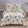ARL HOME Cartoon Forest Bear Twin Size Kids Quilt Set - 3 Piece Bedding Set - Quilt, 2 Pillow Shams - Machine Washable - Soft, Smooth, Light and Free Breathing Seasons view 1