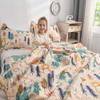 ARL HOME Cartoon Forest Bear Twin Size Kids Quilt Set - 3 Piece Bedding Set - Quilt, 2 Pillow Shams - Machine Washable - Soft, Smooth, Light and Free Breathing Seasons view 3