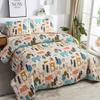 ARL HOME Cartoon Forest Bear Twin Size Kids Quilt Set - 3 Piece Bedding Set - Quilt, 2 Pillow Shams - Machine Washable - Soft, Smooth, Light and Free Breathing Seasons view 4