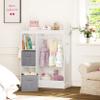 UTEX Kids Play Armoire with Mirror, Storage Bins and Closet for Dress Up and Costumes (White) view 2