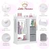 UTEX Kids Play Armoire with Mirror, Storage Bins and Closet for Dress Up and Costumes (White) view 4