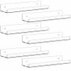6 Pack Clear Acrylic Shelves for Wall with Adhesive,15 Inch No Drill Floating Shelves for Bathroom,Bedroom,Renter Friendly,Kids Room Bookshelf,Wall Display Shelf for Lego,Funko Pop,Figurine,Perfume view 1