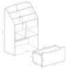 UTEX Kids Bookshelf with Movable Toy Box, Toddler Book Shelf and Toy Storage, Children Book Display Rack Toy Chest Combo for Kids Room & Nursery, White view 3