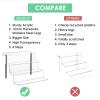 CECOLIC Acrylic Riser Shelf 4 Tier Clear Display Stand for Collectibles Pop Figures, Cupcakes, Perfumes, Display Risers for Decorating & Organizing - 11.8 x 10.8 x 6.5 in (Large, 4 Pack) view 2
