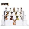 CECOLIC Acrylic Riser Shelf 4 Tier Clear Display Stand for Collectibles Pop Figures, Cupcakes, Perfumes, Display Risers for Decorating & Organizing - 11.8 x 10.8 x 6.5 in (Large, 4 Pack) view 4