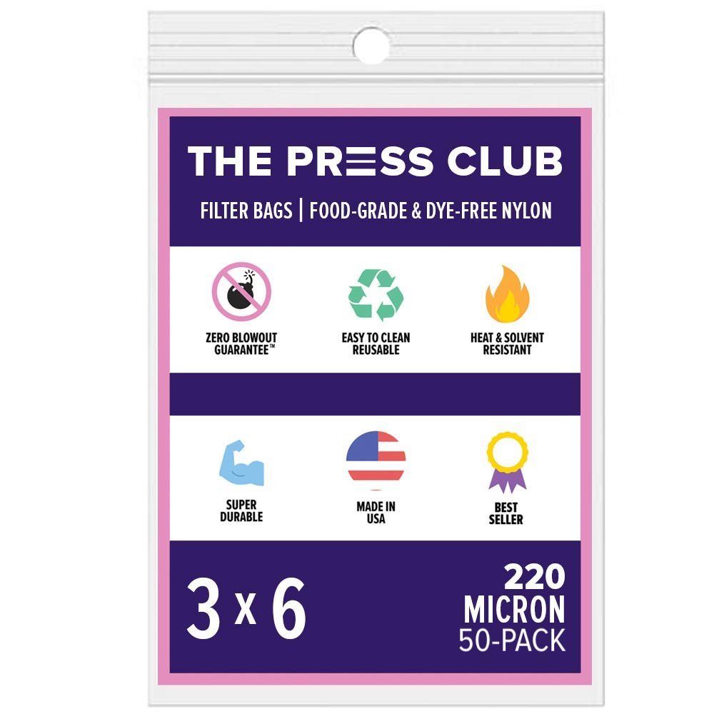 220 Micron | Premium Nylon Tea Filter Bags | 3" x 6" | 50 Pack