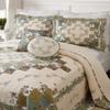 Modern Heirloom Olivia Embroidered Quilted Bedspread - Lightweight Breathable All Seasons Bedding, King, Green/Cream view 3