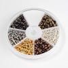 SSLA Jewelry Beading Set, Metal Alloy Spacer Bead Locate Interval Beads for Bracelets Pendants DIY Craft Accessories,4/5mm Table Decor (Size : 5mm 250pcs) view 2