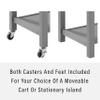 Crosley Furniture Chloe Stainless Steel Top Rolling Kitchen Island Storage Cart, Microwave Stand, Wine Rack, Gray view 4